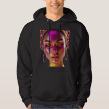 Cyber Queen Neon Glow hoodie