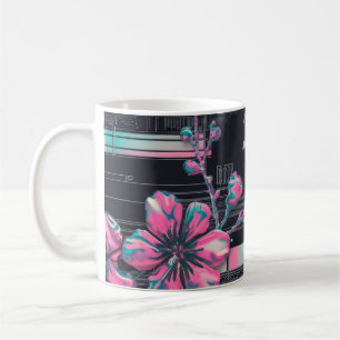 Cyber Sakura Skyline Coffee Mug