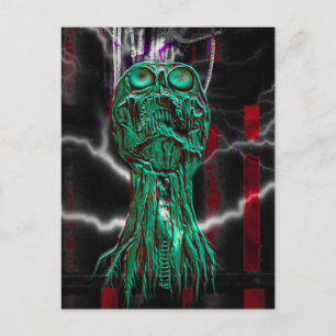 Cyber Scream Gothic Skull Mini Print Art Card