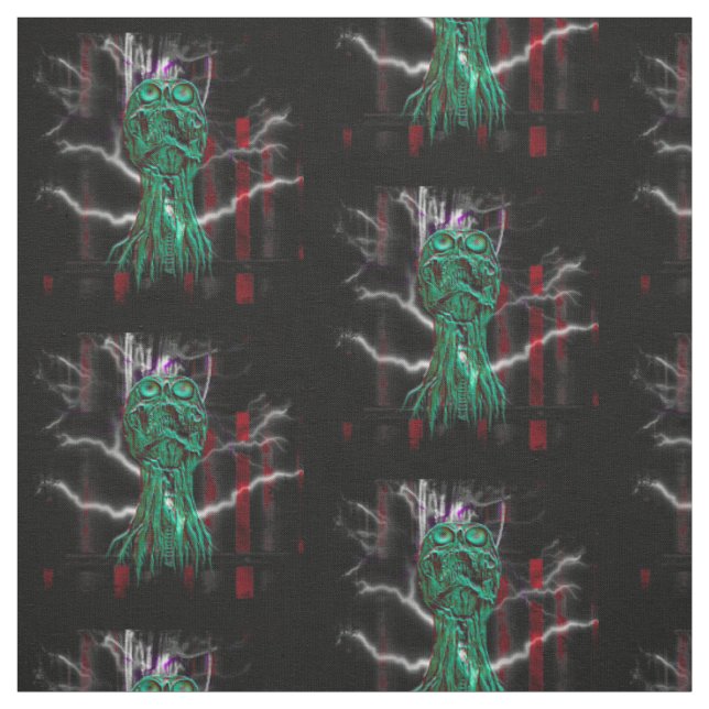 Cyber Scream Skulls Goth fabric (Swatch)
