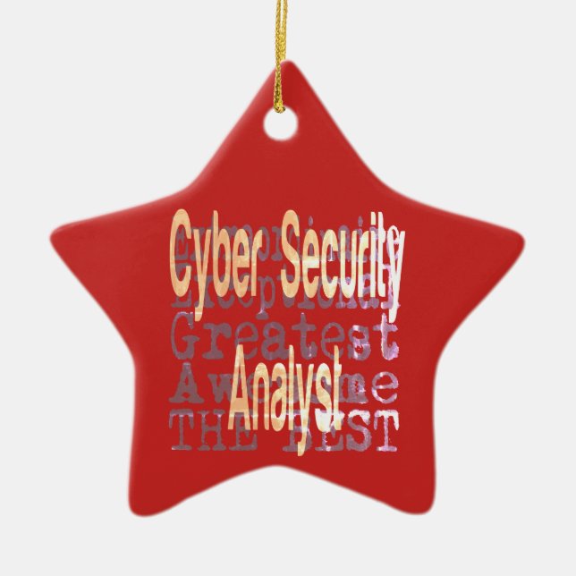 Cyber Security Analyst Extraordinaire Ceramic Ornament (Front)