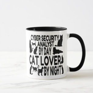 Cyber Security Analyst Loves Cats Mug
