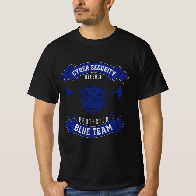 Cyber Security Blue Team Defender's Crest T-Shirt (Front)