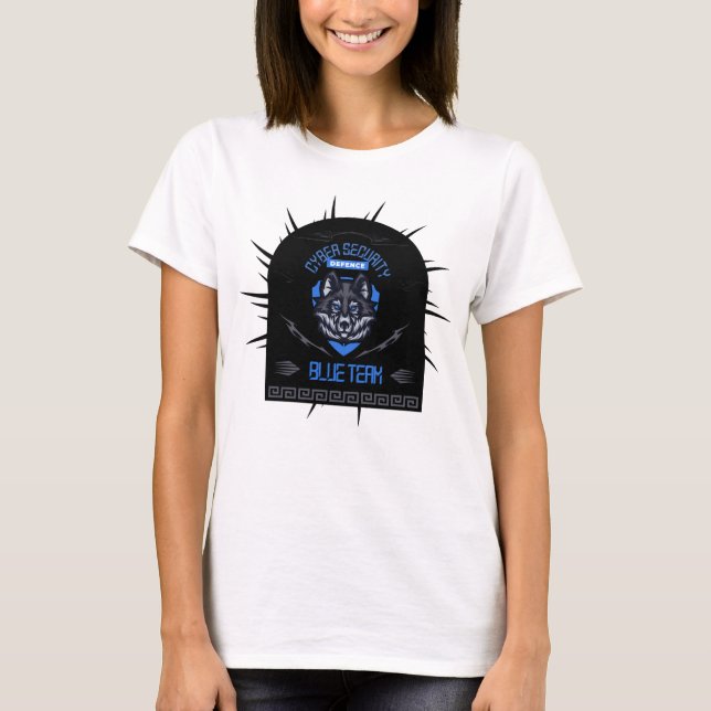 Cyber Security Blue Team Lone Guardian T-Shirt (Front)
