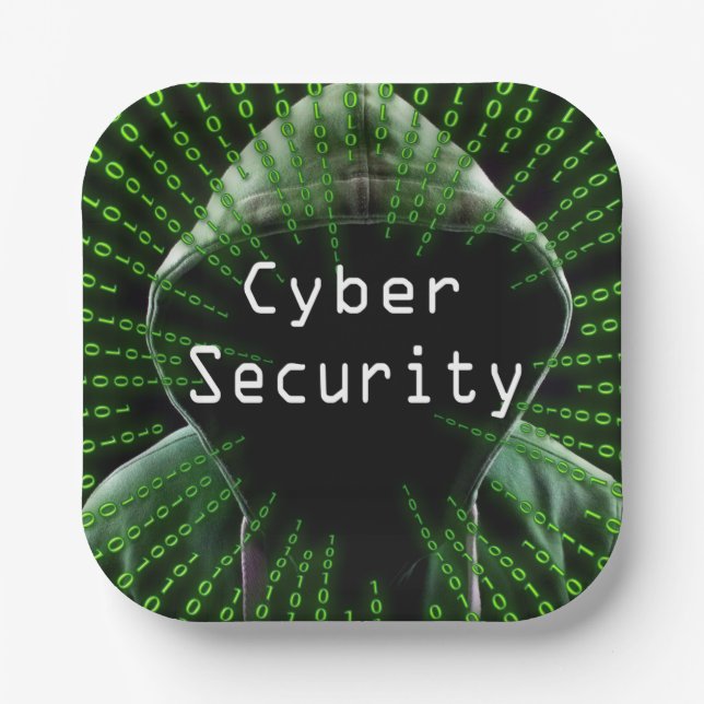 Cyber Security Business Paper Plate (Front)