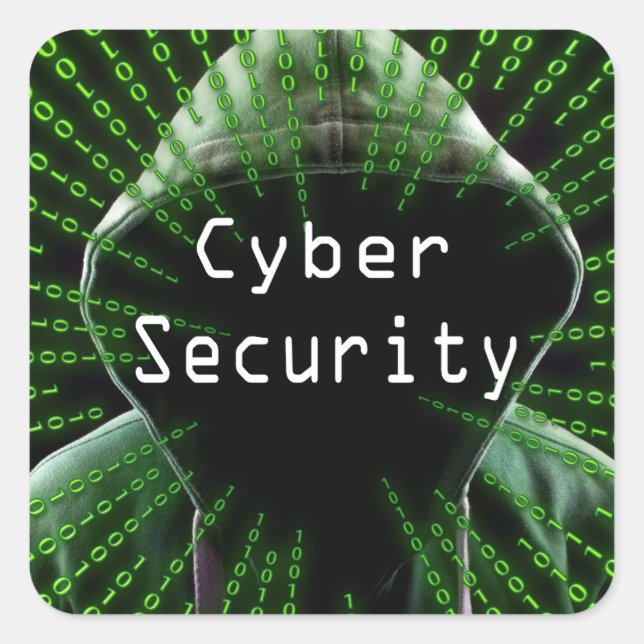 Cyber Security Business Square Sticker (Front)