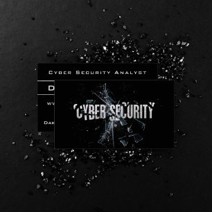 Cyber Security Data Modern Professional Minimalist Business Card