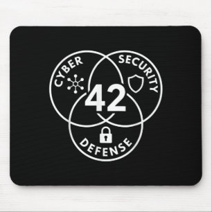 Cyber Security Defence 42 Shield Design Mouse Pad
