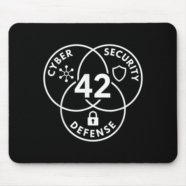 Cyber Security Defence 42 Shield Design Mouse Pad (Front)