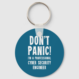 Cyber Security Engineer Illustration Key Ring