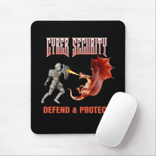 Cyber Security Knight Dragon Defence Mouse Pad
