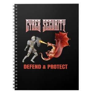 Cyber Security Knight Dragon Defence Notebook