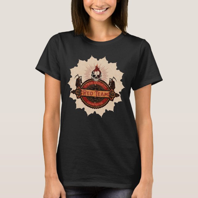 Cyber Security Red Team Reaper T-Shirt (Front)