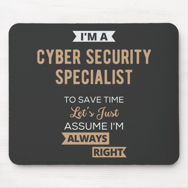 Cyber Security Specialist Mouse Pad (Front)