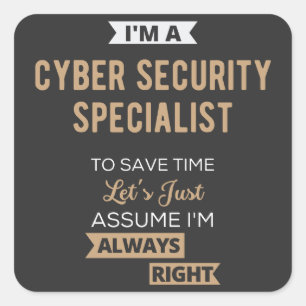 Cyber Security Specialist Square Sticker