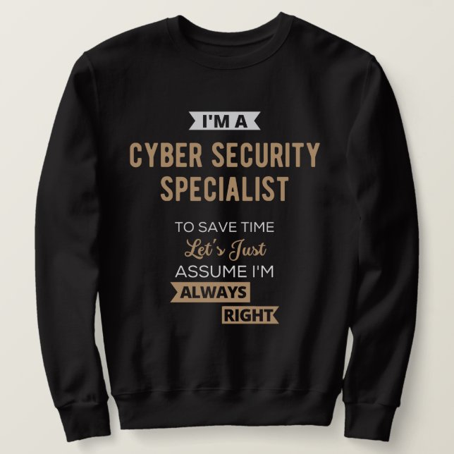 Cyber Security Specialist Sweatshirt (Design Front)