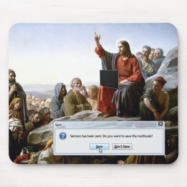 Cyber Sermon Funny Mouse Pad (Front)