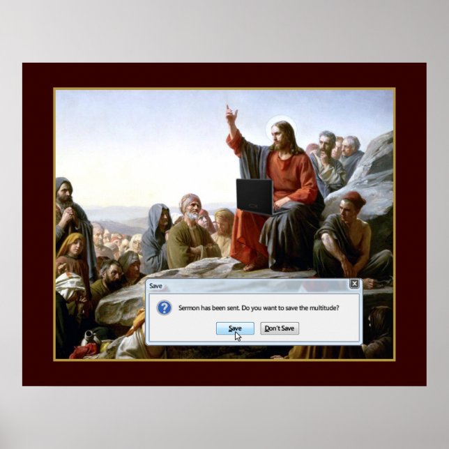 Cyber Sermon Funny Poster (Front)