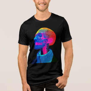 Cyber Skull – Futuristic Anatomy Art Tri-Blend Shirt
