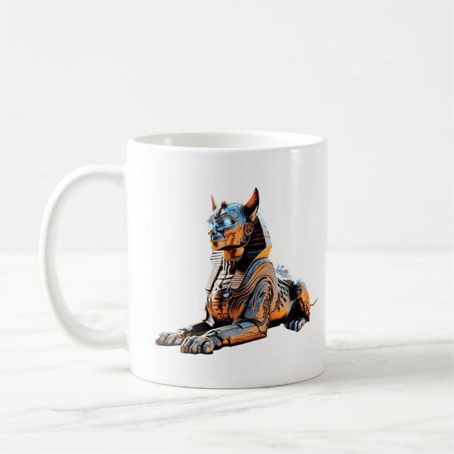 Cyber Sphinx Guardian Coffee Mug (Left)