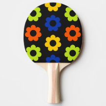Cyber Street Retro Flower Pattern Black Rubber