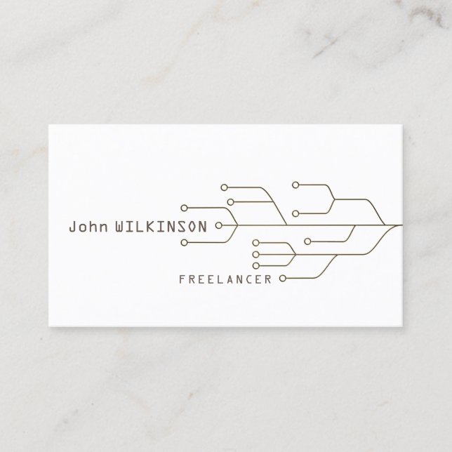 Cyber tech art template business card (Front)