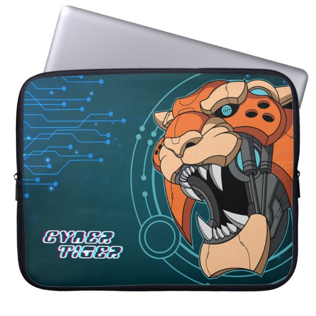 Cyber Tiger | 15" Laptop Sleeve Bag (Front)