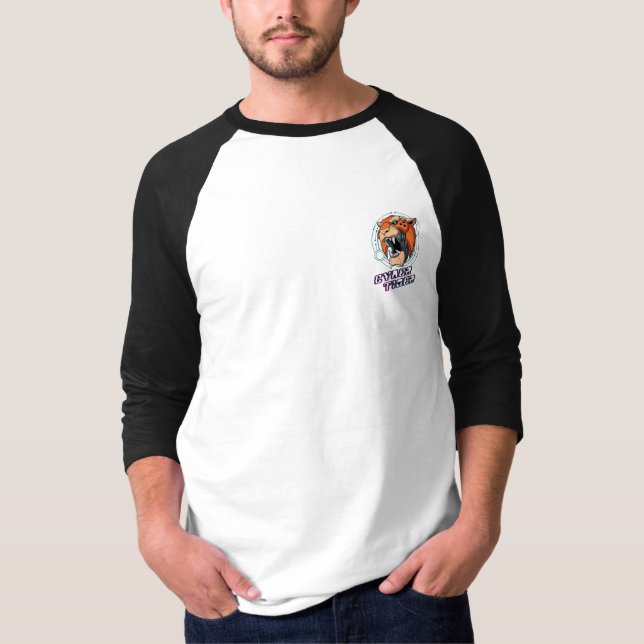 Cyber Tiger | Men's 3/4 Sleeve Raglan T-Shirt (Front)