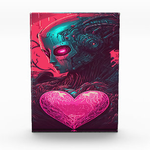"Cyber Valentine" Design of Cybernetic Woman Photo Block