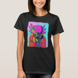 Cyber Vaporwave Aesthetic Futuristic Axolotl T-Shirt