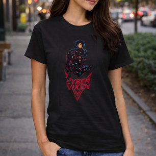 Cyber Vixen Gamer Girl Gaming Graphic - Video Game T-Shirt