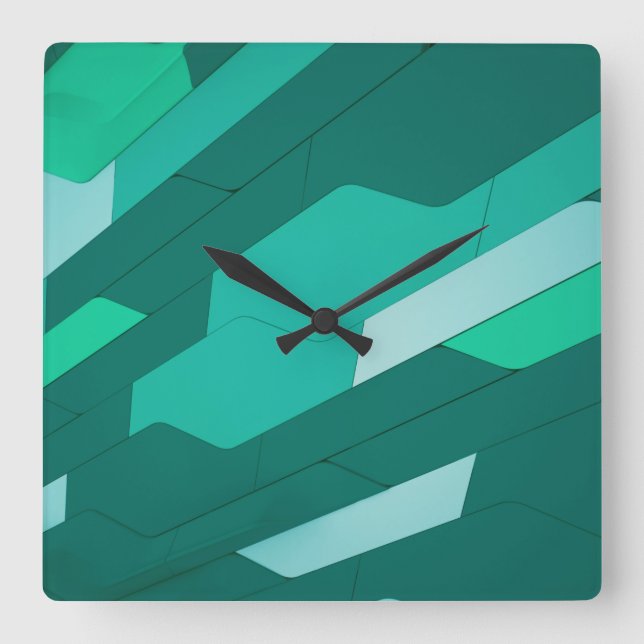 Cyber Wall  Square Wall Clock (Front)