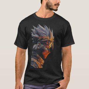 Cyber Warrior Anime T-Shirt Futuristic Fantasy C