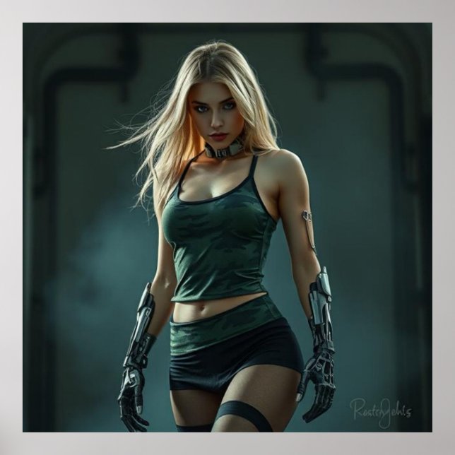 Cyber Warrior of the Future - Strength and Style Poster (Front)