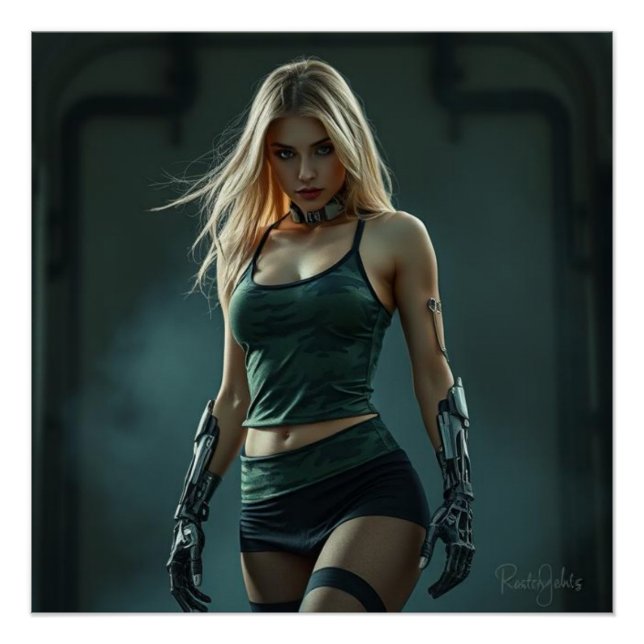 Cyber Warrior of the Future - Strength and Style Poster (Front)