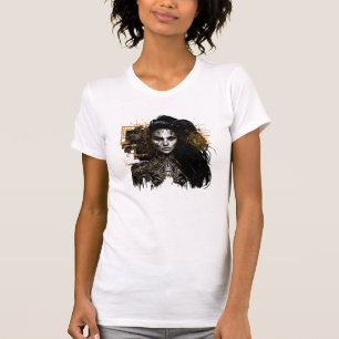 Cyber Woman: A Futuristic and Edgy Design T-Shirt