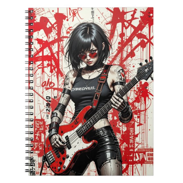 CyberBass Rebellion spiral notebook (Front)