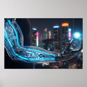 Cybernetic Arm with Data Chip Poster