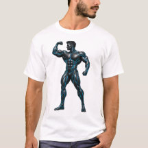 Cybernetic Bodybuilder - Futuristic Neon Muscle Fi
