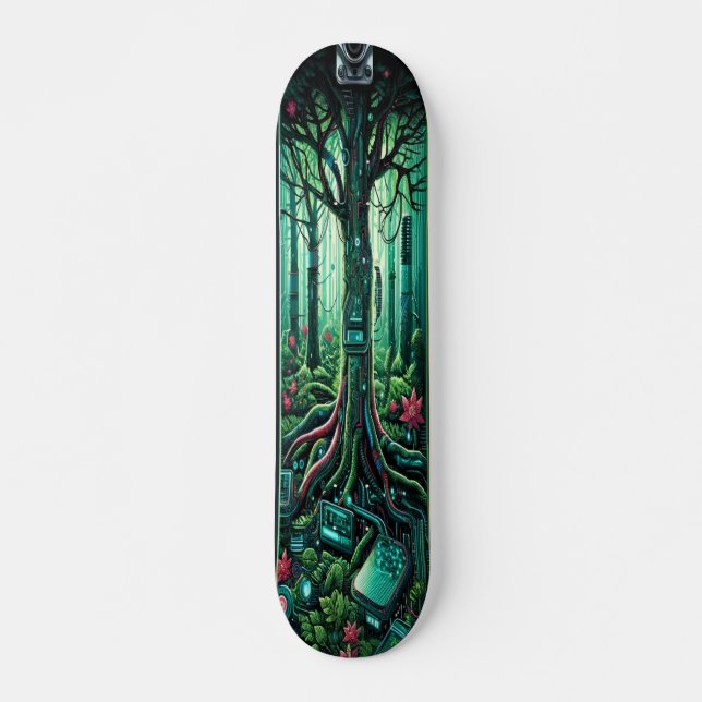 "Cybernetic Grove Deck" Skateboard (Front)