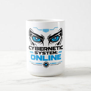 Cybernetic System Online Futuristic Robot Eyes Sci Coffee Mug