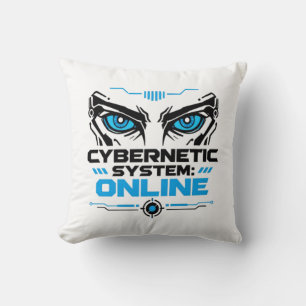Cybernetic System Online Futuristic Robot Eyes Sci Cushion