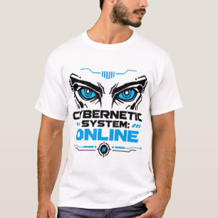 Cybernetic System Online Futuristic Robot Eyes Sci T-Shirt