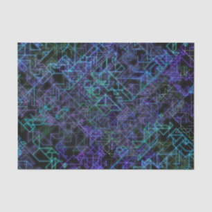 cybernetic veins, in blue and green : tissue paper