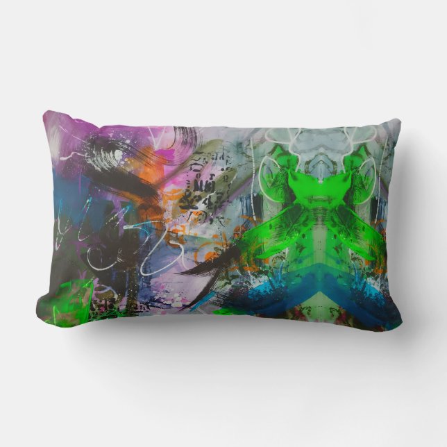 Cyberpunk Abstract Lumbar Cushion (Front)
