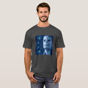 Cyberpunk AI Human Circuit Board T-Shirt