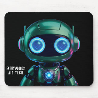Cyberpunk AI Robot Mouse Pad #00002 | AIC Rustyx
