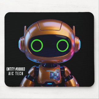 Cyberpunk AI Robot Mouse Pad #00003 | AIC Rustyx