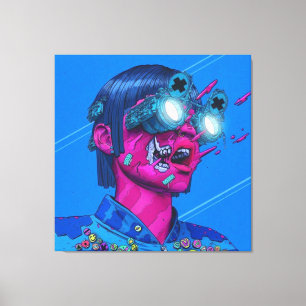 cyberpunk, anime, manga, acid, cyber, art, canvas print