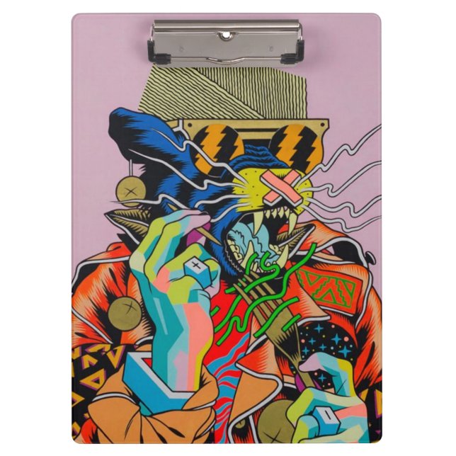 cyberpunk, anime, manga, acid, cyber, art, clipboard (Front)